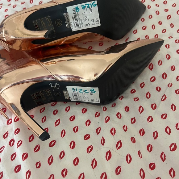 Topshop mirrored peach booties - Picture 3 of 3